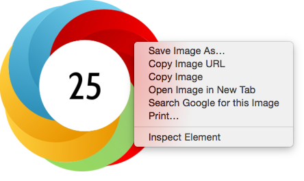 an Altmetric donut with multiple options: save, copy, search, open or print the image